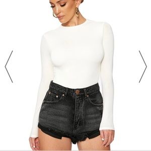 Naked Wardrobe Black Denim Shorts